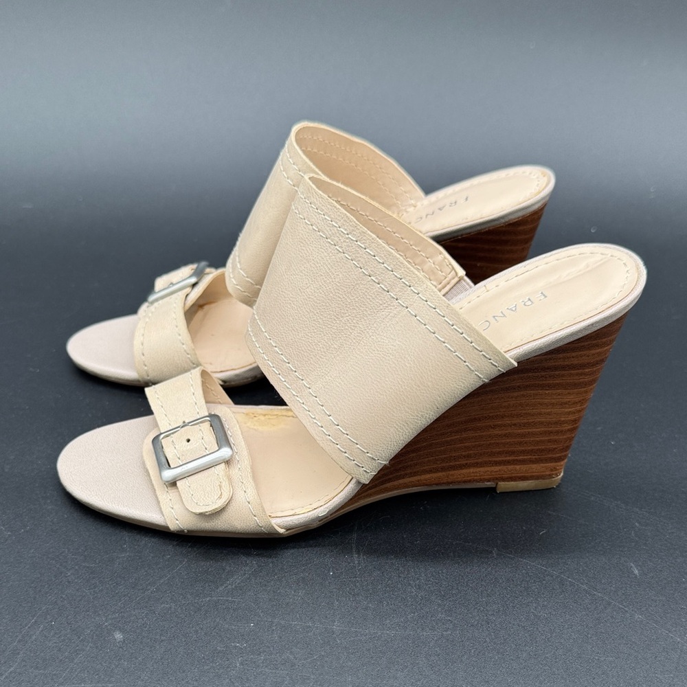 Franco Sarto Florella Tan Mules with Buckle Detail Size 6.5 - Picture 3 of 11